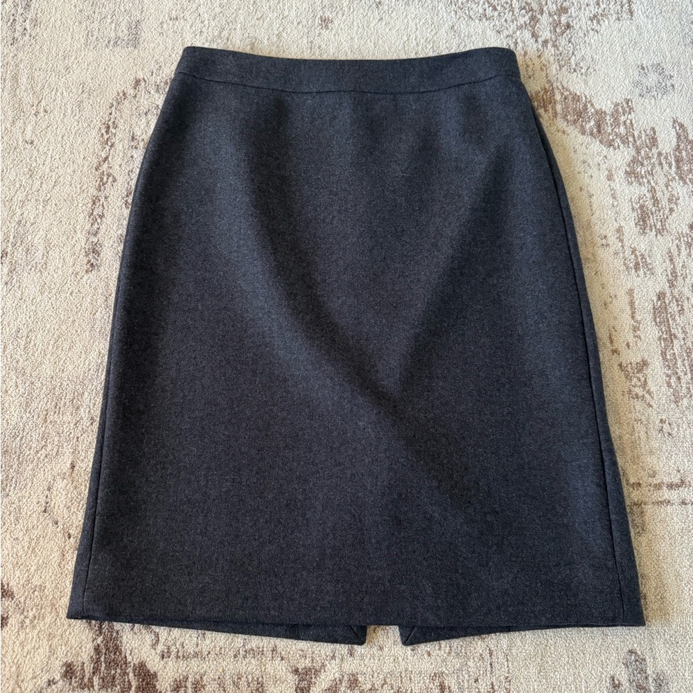 J. Crew Charcoal Gray Pencil Skirt Knee-Length